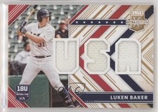 2018 Panini Elite Extra Edition USA Materials Gold 51/99 Luken Baker hg6