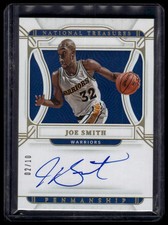 2021-22 Panini National Treasures #PMS-JSM Joe Smith Penmanship Gold #/10