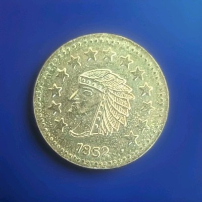 1852 California Liberty Head Gold 1/2 - Plated  Token / Souvenir Fractional