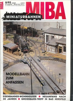 MIBA-Miniaturbahnen German-language model train magazine Modellbahn 8 1992