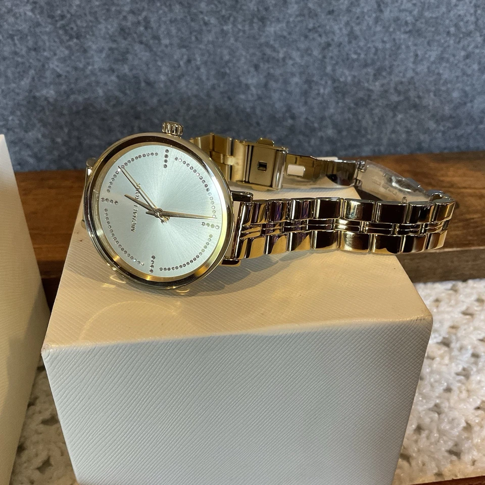 Michael Kors MK3792 Women's Bridgette Gold Dial Watch With Box Tested New - Image 3 of 4