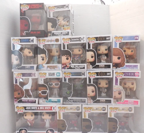 Funko pop lot rocks, Cher, Mariah Carey, Whitney Houston, Boys to men, more