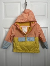 Cat And Jack Toddler Windbreaker Size 18 Months Yellow Orange Blue Front Pocket
