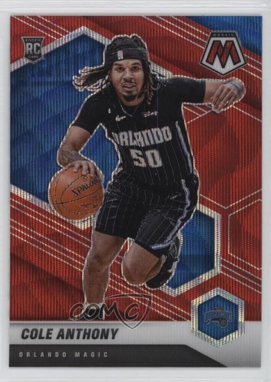 2020-21 Panini Mosaic Red Wave Prizm Cole Anthony #207 Rookie RC 12g7