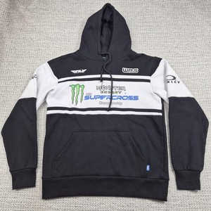 Monster Energy Supercross Hoodie Mens Small Black Motocross Pullover Sweatshirt
