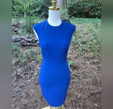 Mango MNG Womens Vibrant Blue Sheath Dress Size 2