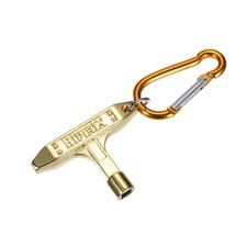 Drum Tuning KeyT-shaped Drum Keys Portable with Ring Buckle for Drum, Gold Tone