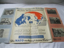 Altes NATO Plakat  Poster 85x59  "Die Nato verteidigt unsere Freiheit" 10 Jahre