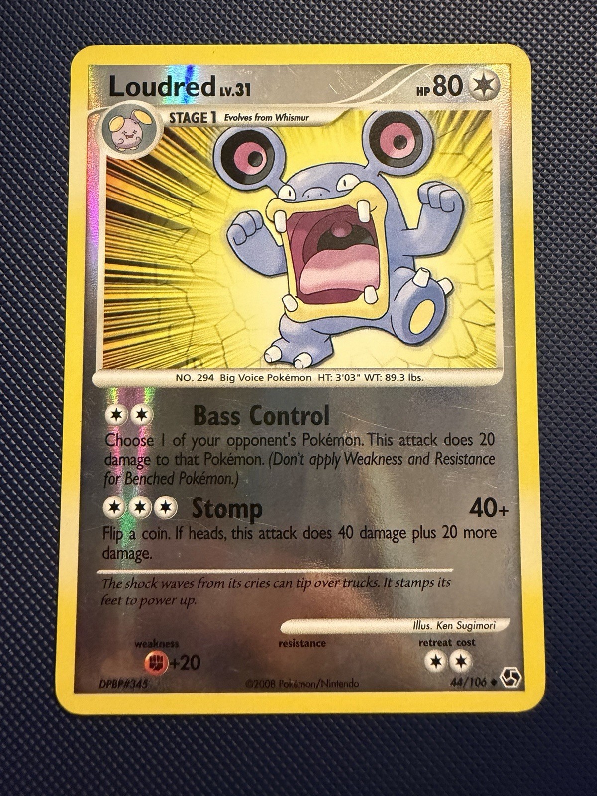 Loudred 44/106 Great Encounters Reverse Holo