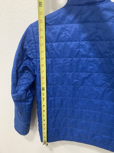 Patagonia Kids Size L 12 Zip Up Jacket Pure Primaloft Royal Blue Stains - Picture 8 of 15