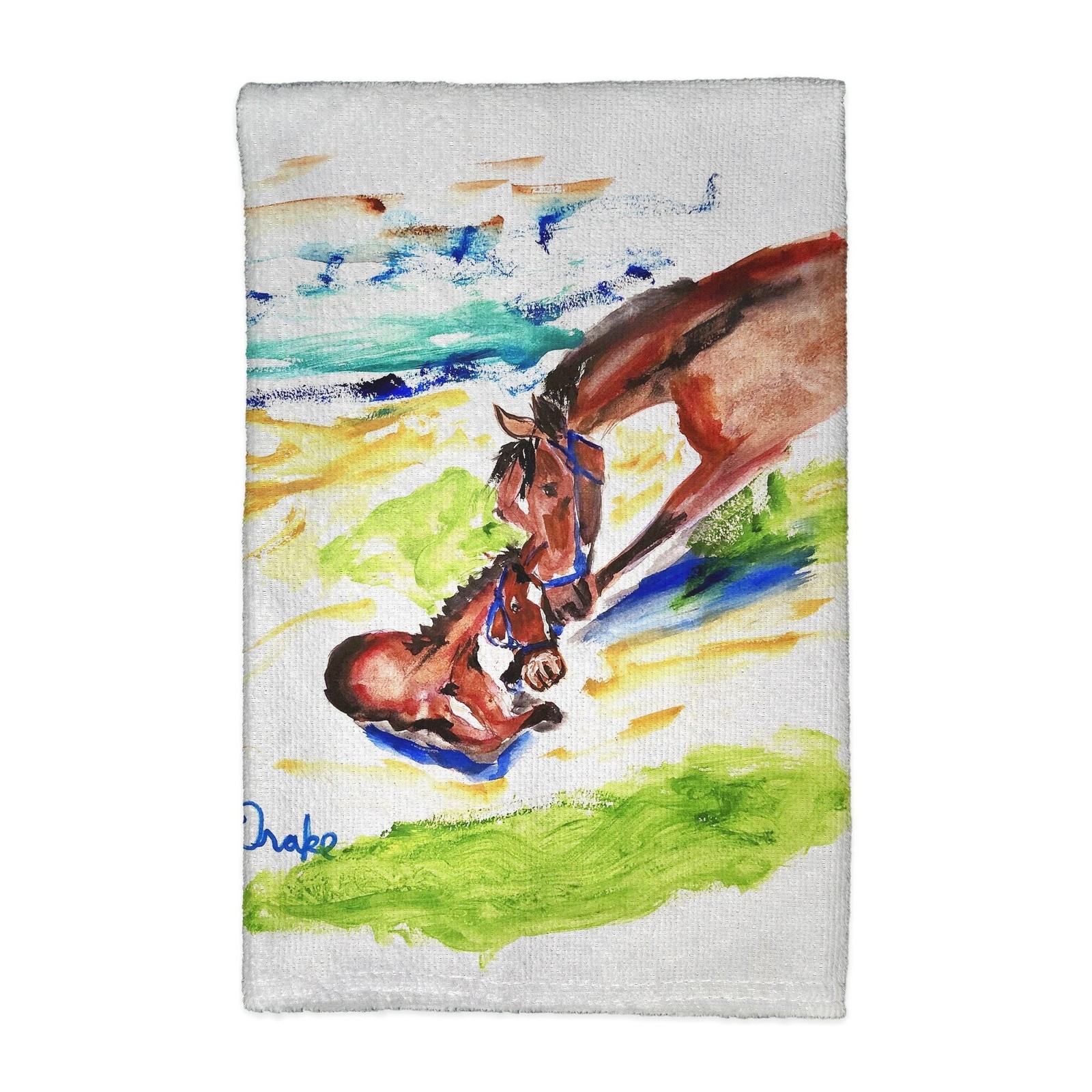Mothering Horse 16x25 Kitchen Towel for Farmhouse Decor  