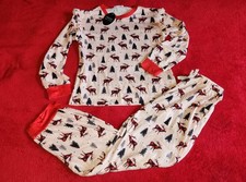 NEW Size 8 Girl's Pajamas 2pc w/ Pockets Red Buffalo Plaid Pine Trees PJ'S Gift