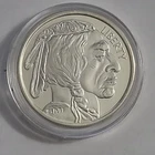 Buffalo.999 OZ PURE Silver PROOF  1 TROY OUNCE  BULLION COIN In Capsule Coin#365