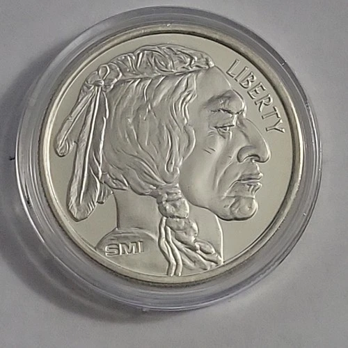 Buffalo.999 OZ PURE Silver PROOF  1 TROY OUNCE  BULLION COIN In Capsule Coin#365