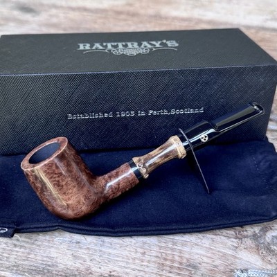 Rattray's Bamboo SMOOTH Brown Billiard Pipe - New