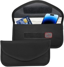 2PCS Faraday Bags Phone  Car Key RFID Signal Blocking Anti-Theft Black