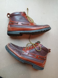 LL Bean Chukka Allagash Bison Brown Leather Moc Toe Boots Men\'s Size 9 EE Wide NWOB LL Bean Allagash Bison Leather Chukka Boots~hand Sewn  main image 3