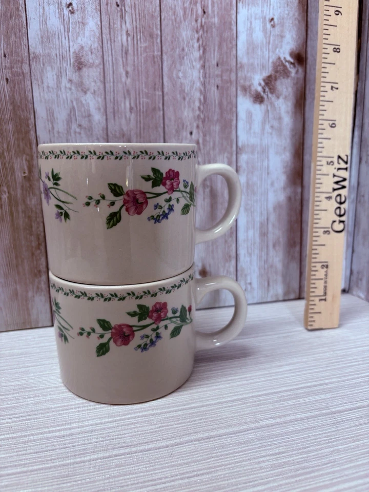 2 De colección. Tazas de café de gres inglés para jardín FABERWARE #4241 ENVÍO GRATUITO Foto 4 de 4