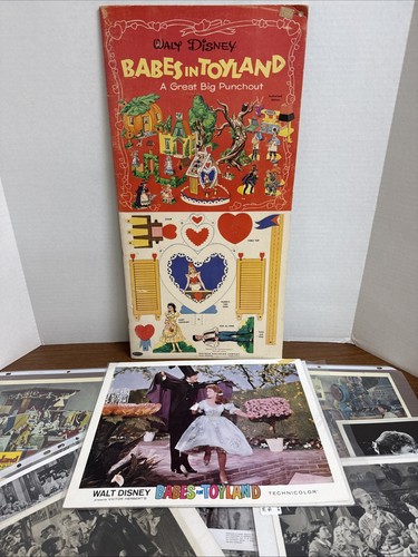 1961 Whitman Walt Disney Babes in Toyland Punch Out UNUSED 22" x 11" Lot
