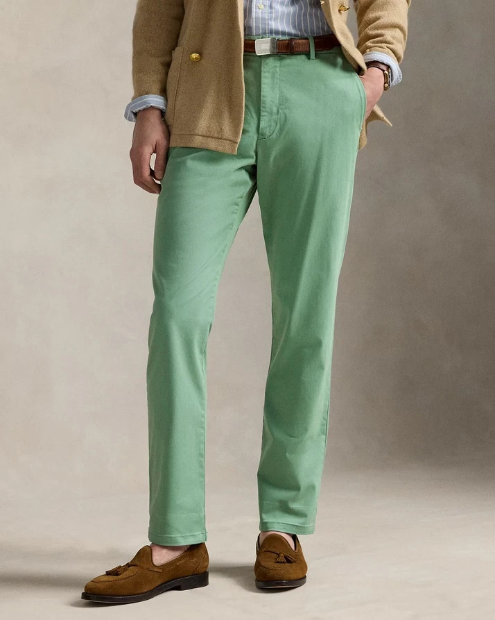 Polo Ralph Lauren Mens Stretch Straight Fit Pants In Faded Mint  42X32
