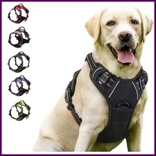 No Pull Dog Harness Front Clip Heavy Duty Reflective Easy Control Handle for