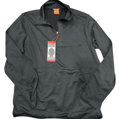 Merrell Men's Black Quarter-Zip Pull over 1/4 Jacket size Medium