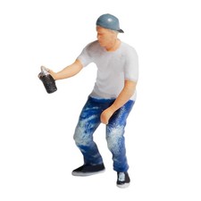 Miniatur 1/87 handbemalte Graffiti Menschen Modell Puppe Layout Szenario f&uuml;r