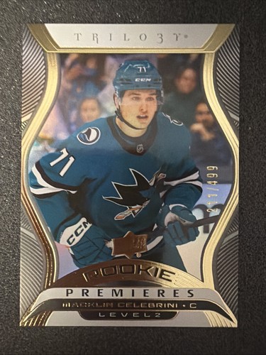Macklin Celebrini [Rare] #T-13 2024 Upper Deck Trilogy Rookie Premiere card