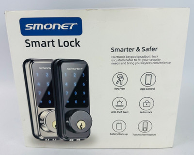 Smart Lock, Smonet Touchscreen Keypad Deadbolt, Keyless Door Entry For Exterior