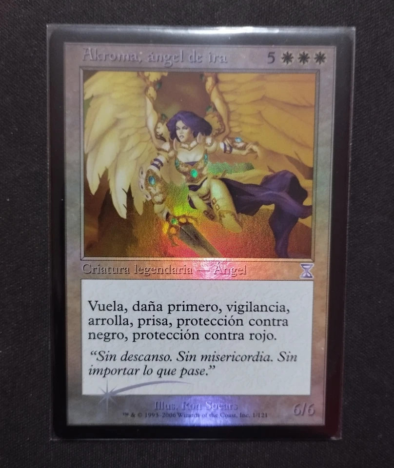 MTG FOIL AKROMA ÁNGEL DE IRA - TS - SPANISH NEAR MINT - Imagen 2 de 3