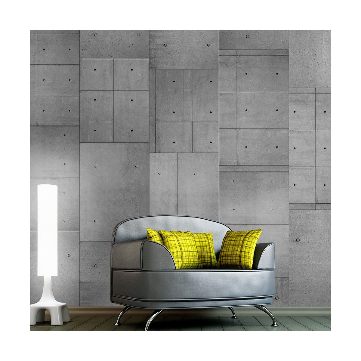 Papier peint Gray Domino epais pour masquer les defauts des murs rouleau de 50x1000cm lavable