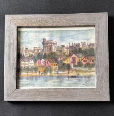 Original signiertes Aquarell Gemälde ''Windsor Castle'' von J. L. Munro gerahmt