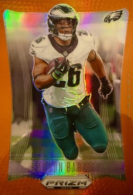 🔥SSP /49🔥2024 Saquon Barkley Panini Prizm Orange  Deca #240