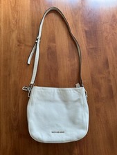 Michael Kors White Pebbled Leather Shoulder B...