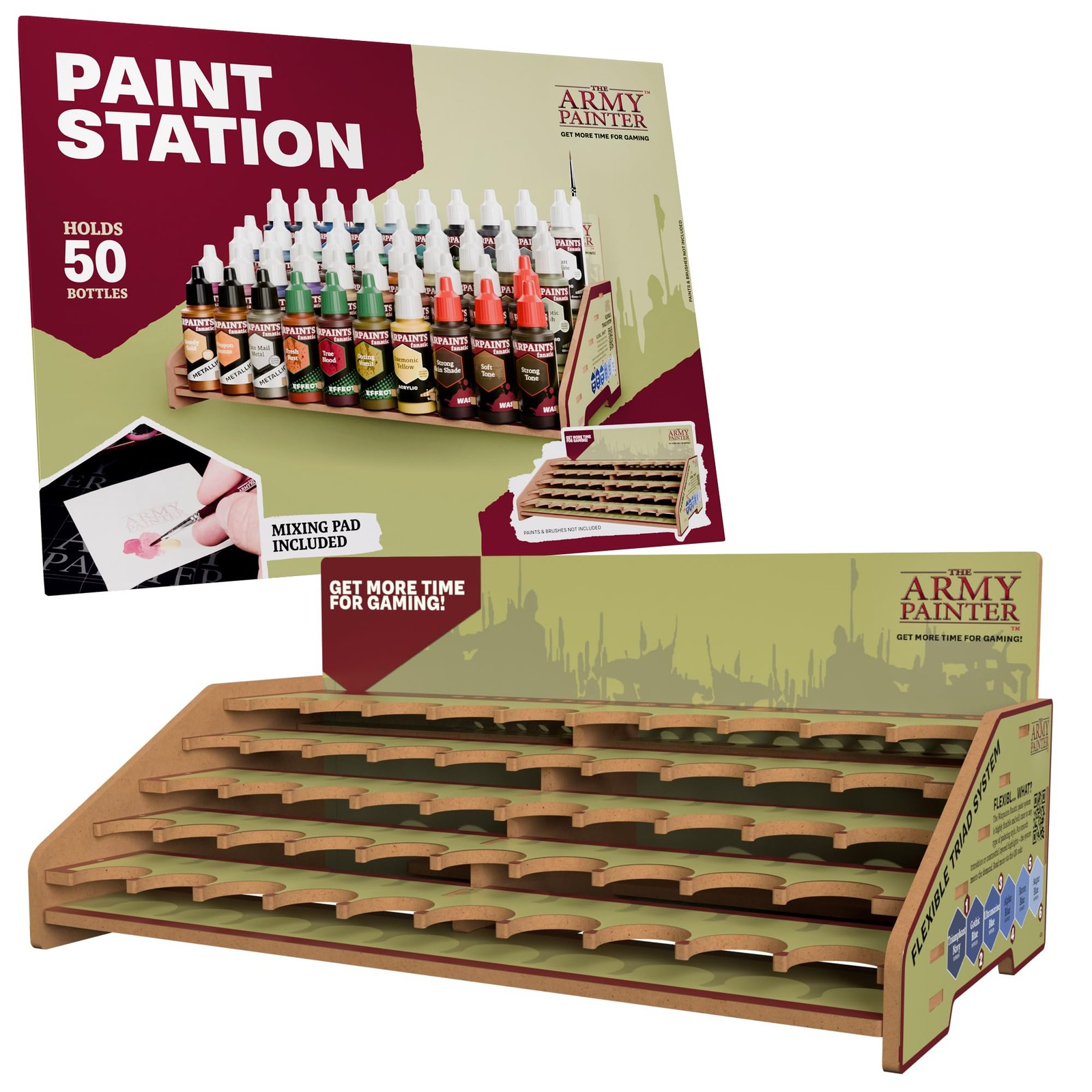 The Army Painter, Paint Station, Porta Vernici per 50 Warpaints Fanatic, (J4r)
