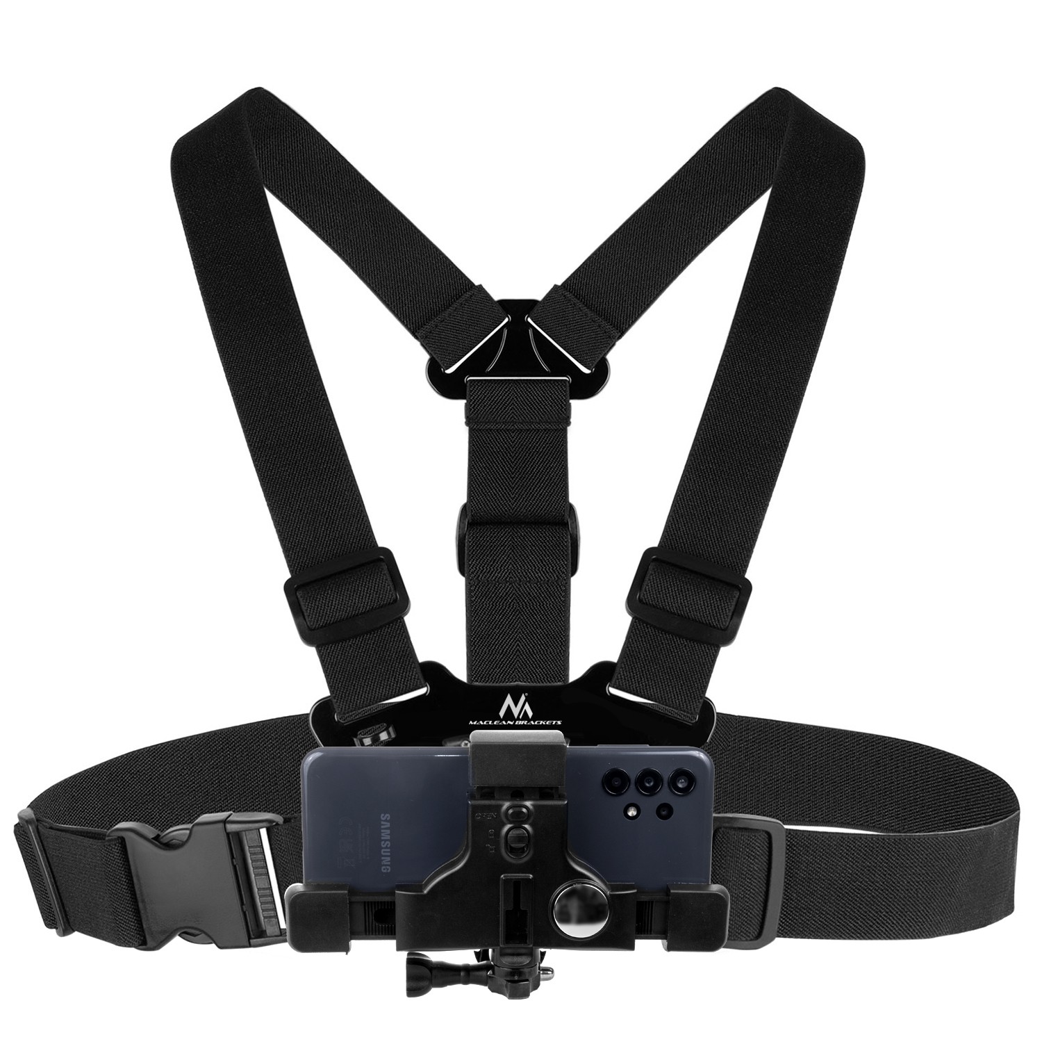 Harnais universel réglable Maclean avec fixation stable pour caméra et smartphone