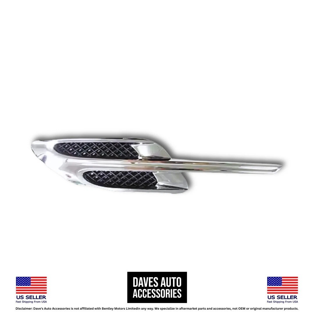2016–2018 Bentley Continental GT GTC Chrome Left Fender Air Vent