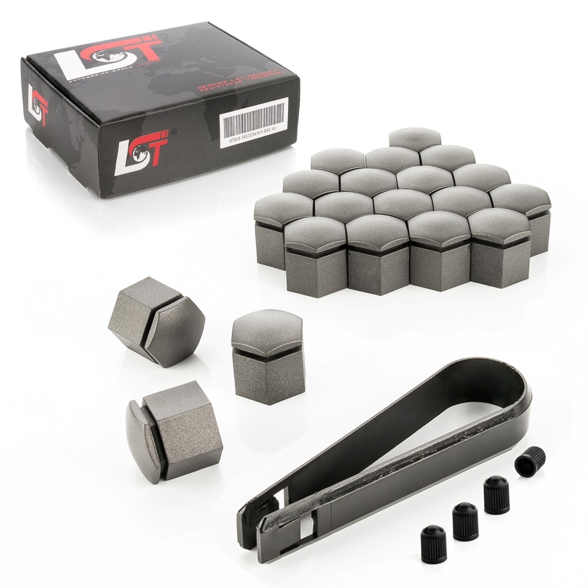 20X Wheel Nut Caps Set Gray 19 Mm For HONDA