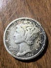 1927-S Mercury Dime - Actual Silver Coin Shown Good Shape Same Day Ship Free FM