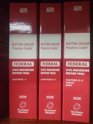 2026 California Practice Guide Rutter Federal Civil Procedure before Trial 2026