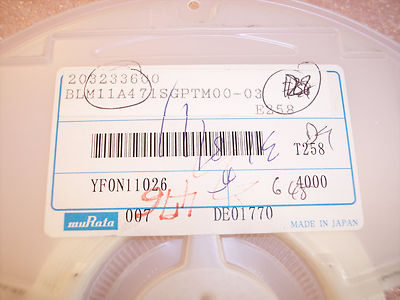 QTY (200) BLM11A471SGPTM00-03 MURATA 0603 CHIP FERRITE BEADS 470 Ohm @ 100Mhz