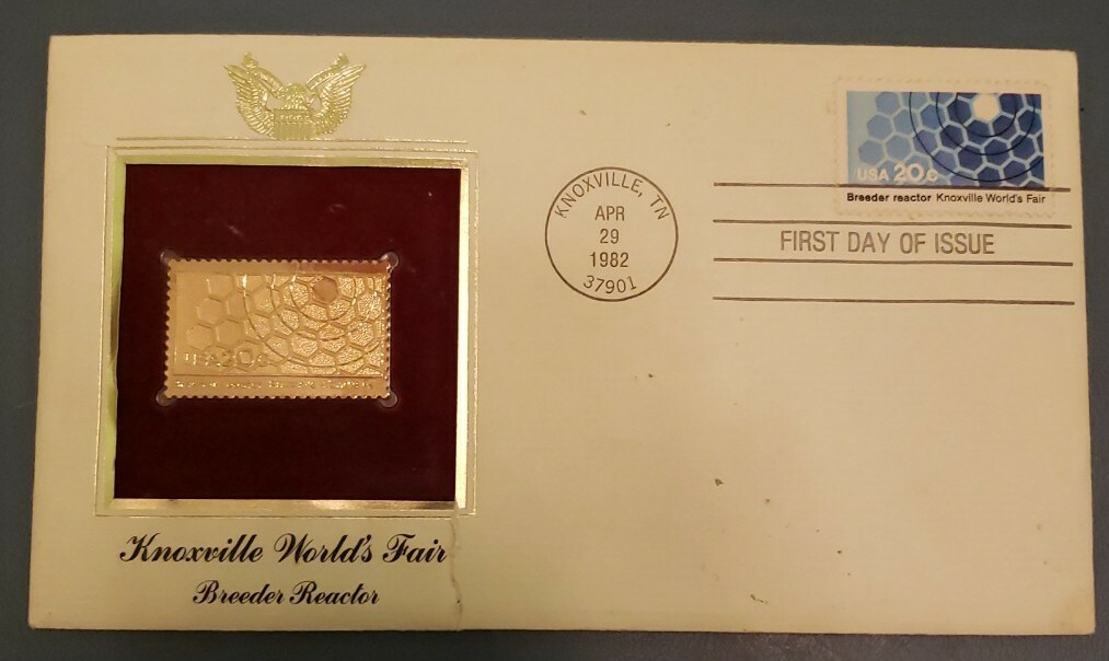 Estate Find FDC REAL 22kt Gold Stamp Knoxville World's Fair Estate Find FDC REAL 22kt Gold Stamp Knoxville World's Fair