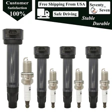 4pcs Ignition Coil and Iridium Spark Plug Kit For 2013-2017 Jeep Compass 2.0L