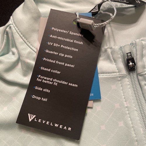 Women's Levelwear Mint Quarter Zip Long Sleeve Pullover Size XL New, Nice! - Picture 8 of 15