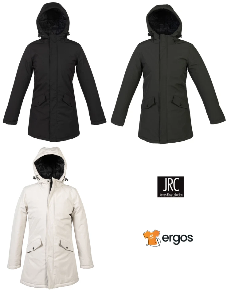 JRC Giubbotto ALASKA LADY Lungo Imbottito Impermeabile con Cappuccio Donna
