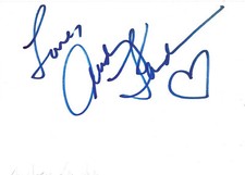 Audrey Landers Autogramm signed 10x15 cm Karteikarte