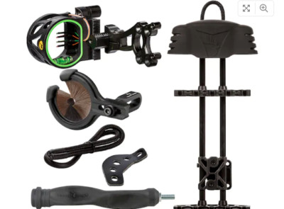 Trophy Ridge Hunter Stage 2  5- Pin sight Accessory Package W/ Broadheads !!