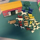 Vintage Ohio Art Tin Farm Barn Animals Cows Horse Goats Chickens Turkey