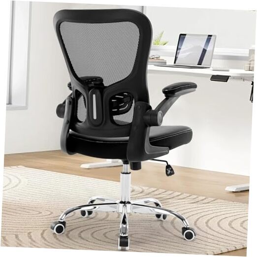 Office Chair, Ergonomic Desk Chair, PU Leather Padded Computer Chairs, Mesh