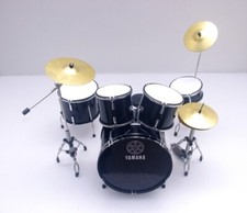 Miniature Drum Set Kit Yamaha Black Miniature Replica Drum Kit 1/6